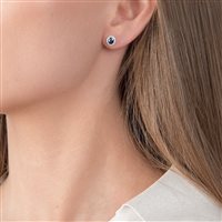 Earrings Mirco Visconti Woman in White Gold Zaffiro 0.80 Ct AB732/Z - AB732/Z